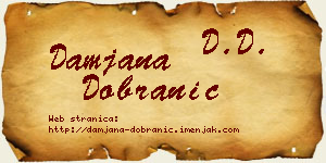 Damjana Dobranić vizit kartica